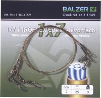 Balzer Niroflex Edelstahlvorfach 1x7 mit Karabiner und...