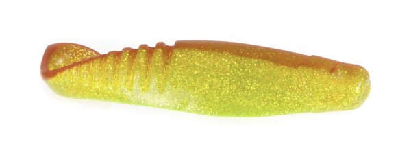 Dream Tackle Gummifisch Slottershad Farbe Chartreuse Glitter Red Länge 9,5cm