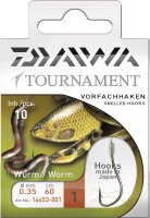 Daiwa Vorfachhaken Tournament Wurm Hakengröße 4