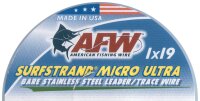American Fishing Wire Stahldraht 1x19 Surfstrand Micro Ultra Tragkraft 12kg ø 0,30mm