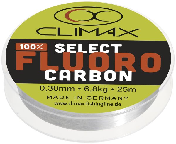 Climax Select Fluorocarbon Farbe Transparent 25m ø 0,28mm Tragkraft 5,9kg