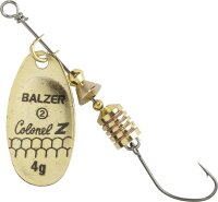 Balzer Spinner Colonel Z mit Einzelhaken Gold, Gewicht 3g