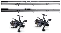 Lineaeffe Set: Karpfencombo Duo 2x Rute, 2x Rolle