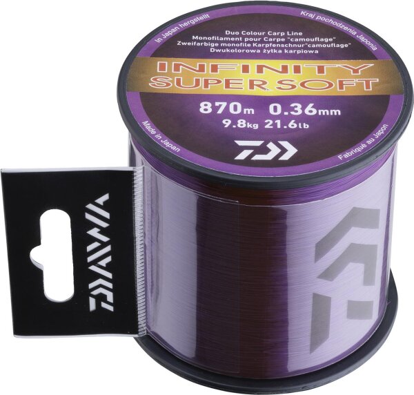 Daiwa Schnur Infinity Super Soft Farbe Purple Länge 1050m ø 0,33mm