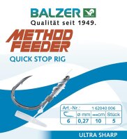 Balzer Feedermaster Hair Rig mit Quick Stop Hakengröße 12