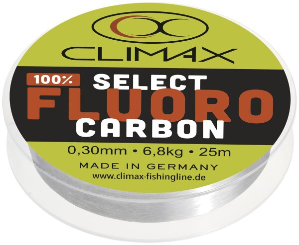 Climax Select Fluorocarbon Farbe Transparent 25m ø 0,26mm Tragkraft 5,0kg