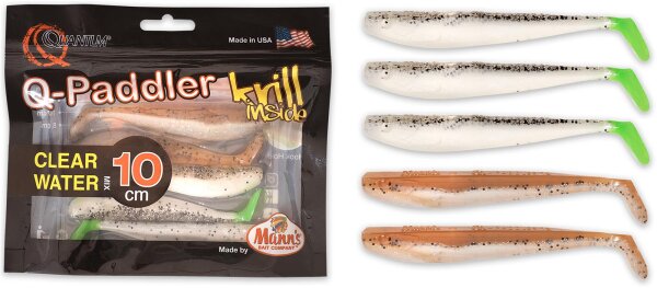 Quantum Q-Paddler Power Pack Clear Water Farbe 3x Salt & Pepper UV Tail, 2x Sand Goby