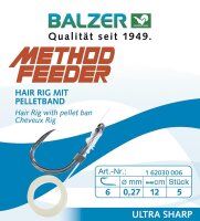 Balzer Feedermaster Hair Rig mit Pelletband Hakengröße 6