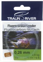 Traun River konische Flourocarbon Vorfächer Typ 2x