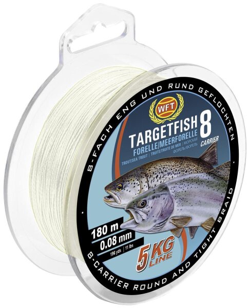 World Fishing Tackle Schnur Targetfish 8 Forelle / Meerforelle Länge 180m ø 0,15mm