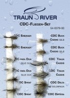 Traun River Fliegensortiment CDC-Fliegen