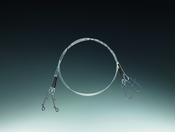 Balzer Shirasu Fluorocarbon Rig mit Snap+Tonne Länge 50cm, Tragkraft 5,1kg