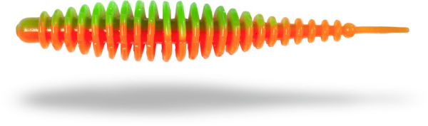 Magic Trout T-Worm I-Tail Gewicht 1g Farbe Neon-Grün/Orange
