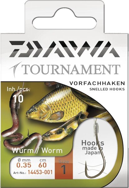 Daiwa Vorfachhaken Tournament Wurm