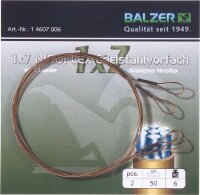 Balzer Niroflex Edelstahlvorfach 1x7 mit zwei Schlaufen