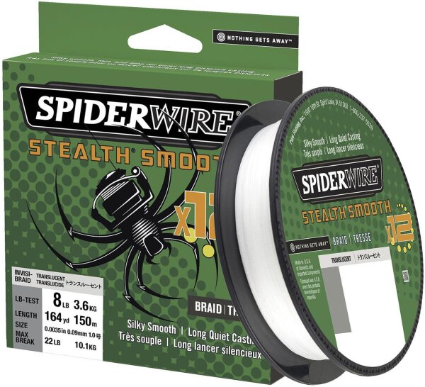 Spiderwire Schnur Stealth Smooth 12 Braid Farbe Translucent
