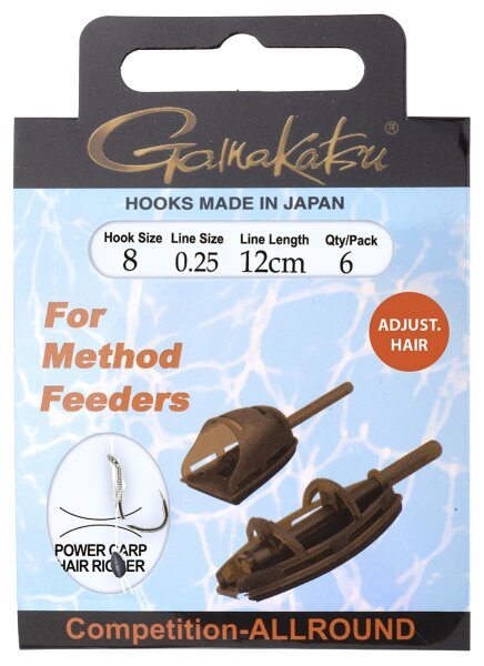 Gamakatsu Vorfachhaken Method Feeder Haken Hair Adjustable 12cm