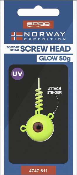 Spro Norway Edition Screw-In Head Farbe Glow