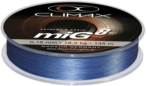 Climax miG 8 Braid rundgeflochten Farbe Blau 275m