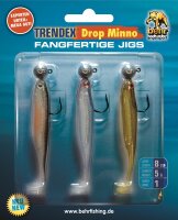 Drop Minno Set 2 Jigs Gummifischsortiment fertig montiert