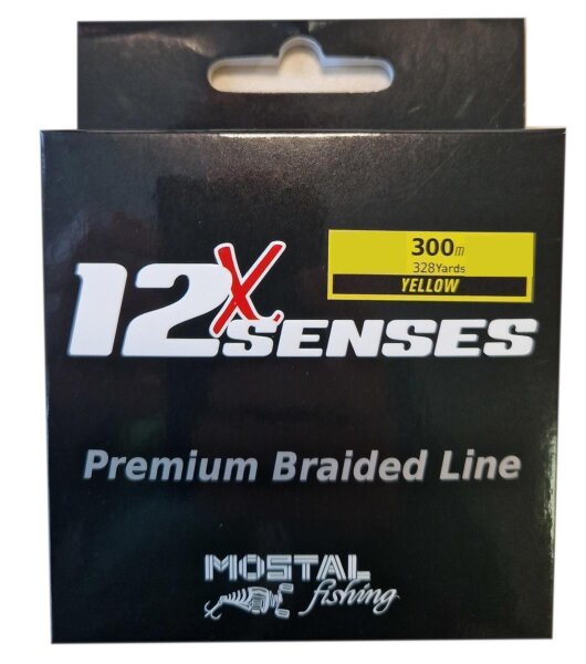 12X Senses Premium Braid 300m Gelb verschiedene Ausführungen