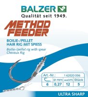 Balzer Feedermaster Hair Rig mit Speer Hakengröße 10