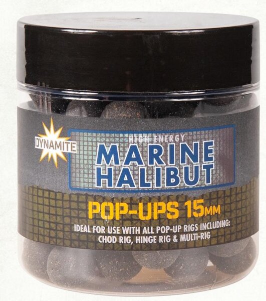 Dynamite Baits Marine Halibut Range Pop-Ups Inhalt 100g Pop-Ups 15mm