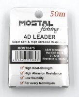 Mostal 4D Leader monofile Vorfachschnur Länge 50m...
