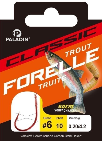 Paladin Classic Forelle gebunden 50cm rot Gr.4 0,20mm 4,2kg 10St.