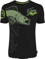 Hotspotdesign  T-Shirt Fishing Mania Zander Konfektionsgröße L