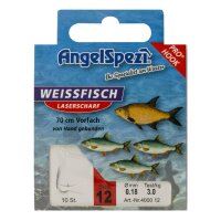 Angelspezi Vorfachhaken, Weissfisch - 12 Länge 70 cm...