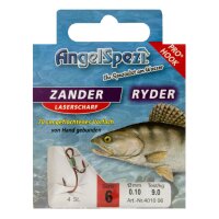 Angelspezi Vorfachhaken, Zander Ryder - 6 Länge 70cm...