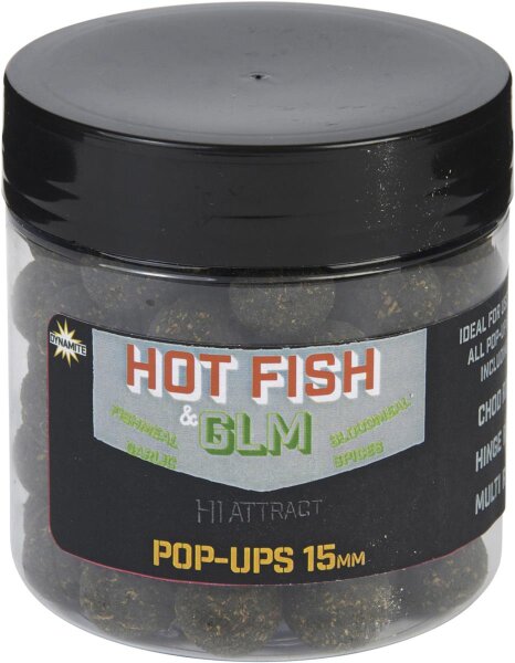Dynamite Baits Floating Pop-Ups Boilies Hot Fish & GLM Inhalt 100g ø15mm