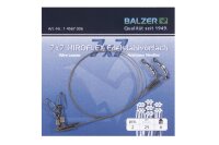 Balzer Niroflex Edelstahlvorfach 7x7 mit Karabiner/Dreifachwirbel Länge 45cm Tragkraft 9kg